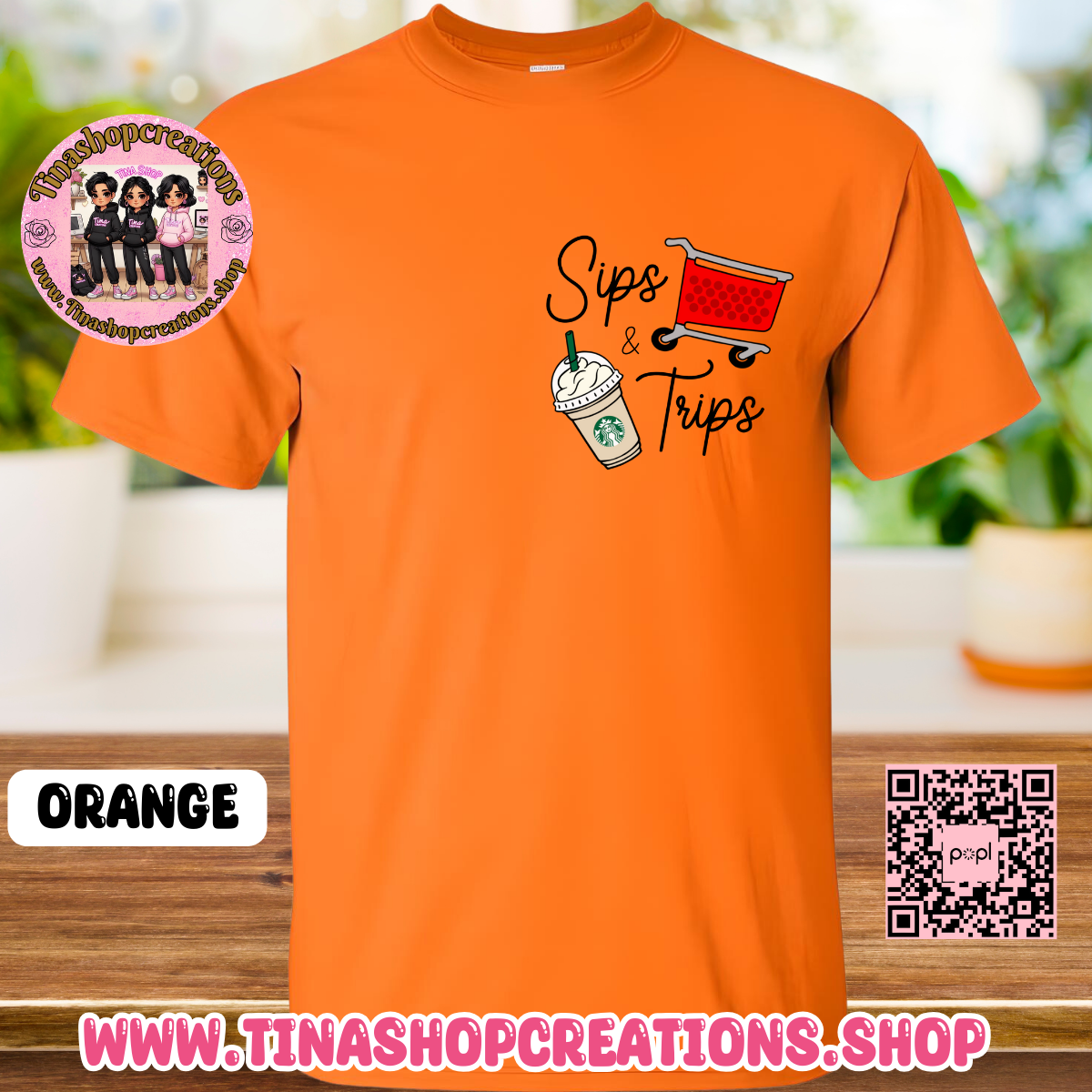 Diseño de compras para amantes del café Sips and Trips, camisetas con gráficos: disponibles en camiseta, suéter o sudadera con capucha