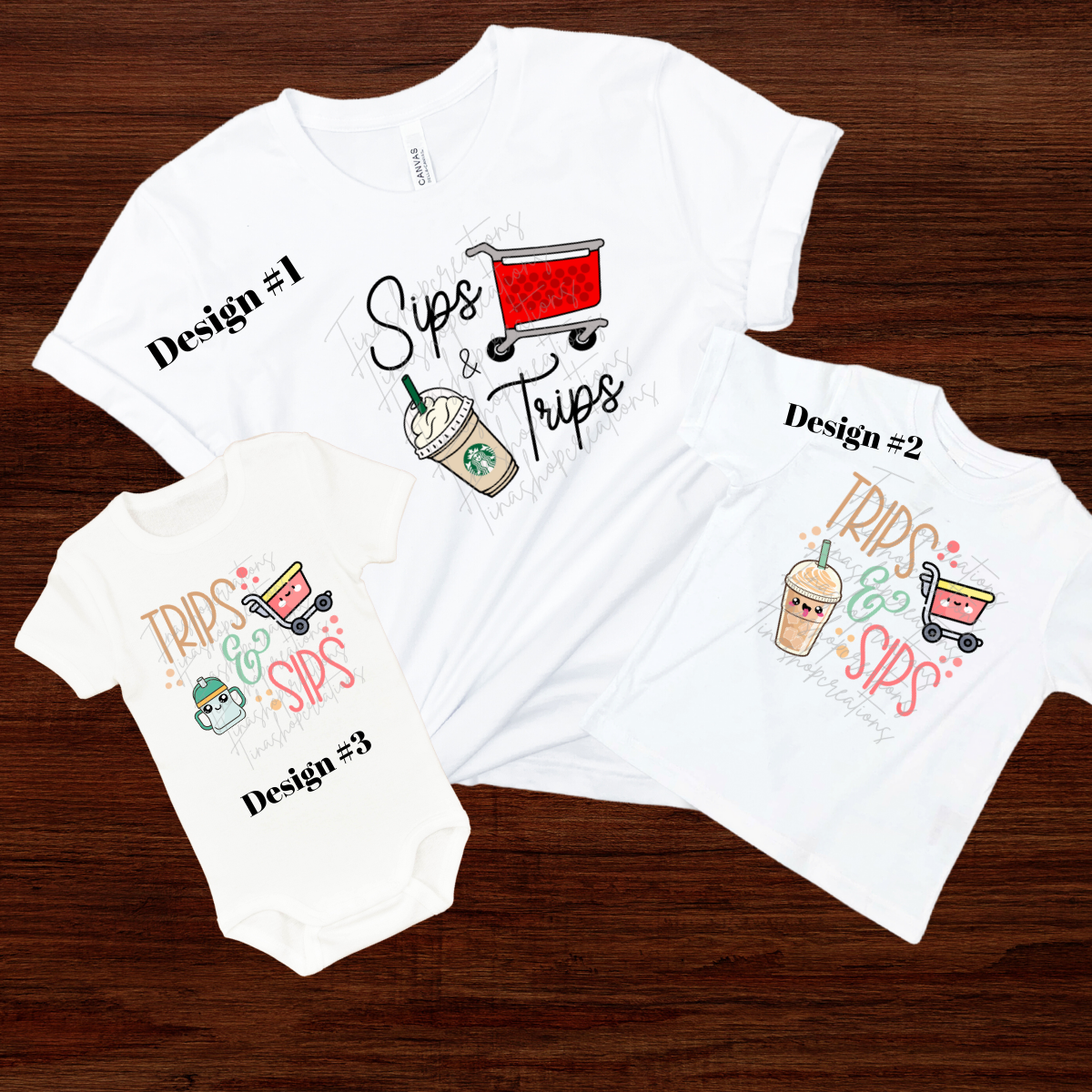 Sips and trips Camisas a juego familiares