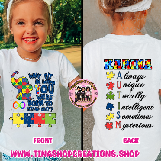 Camisa inspiradora de concienciación sobre el autismo