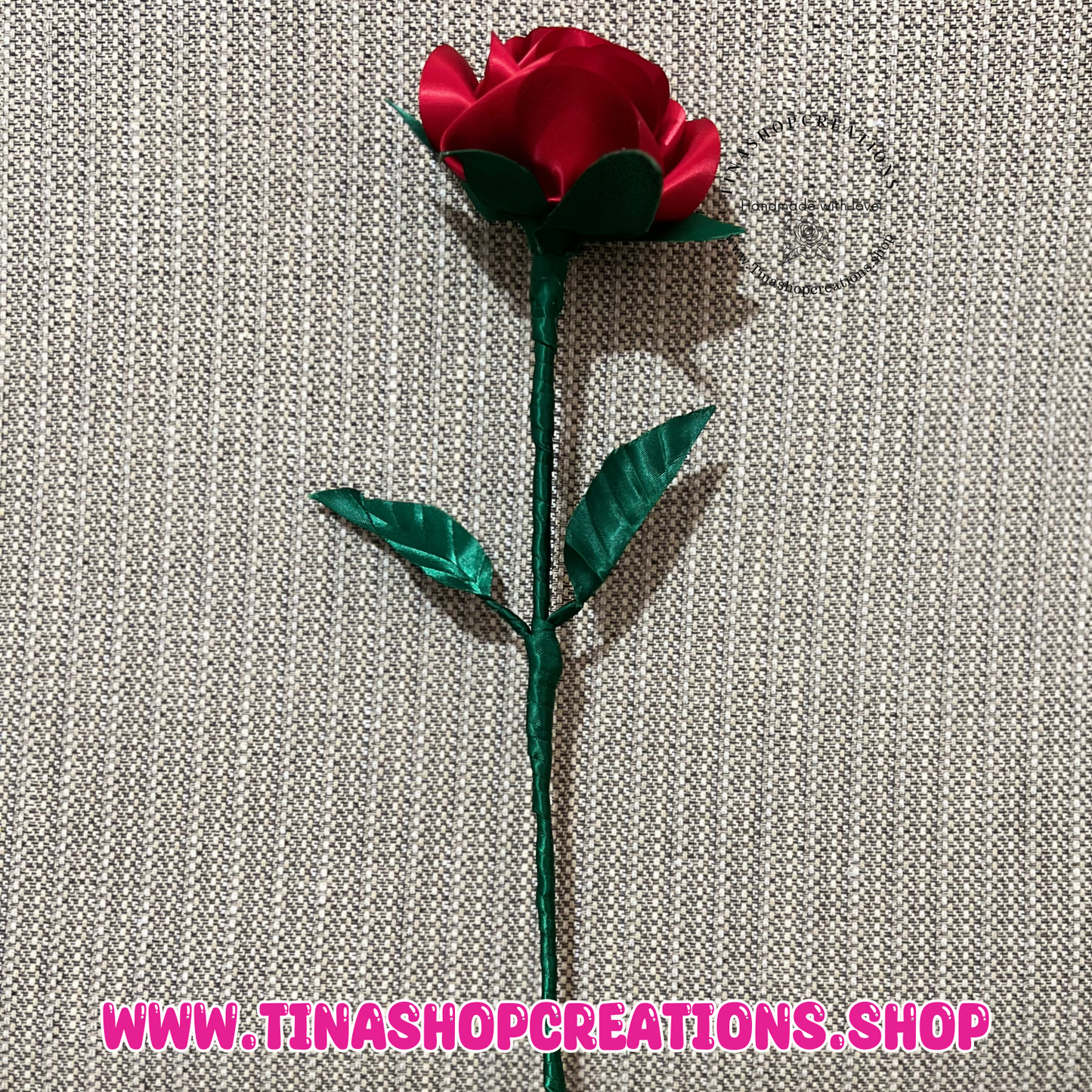 Elegante rosa eterna satinada, tallo de 15 pulgadas de largo, ideal para bodas, cumpleaños y ocasiones especiales