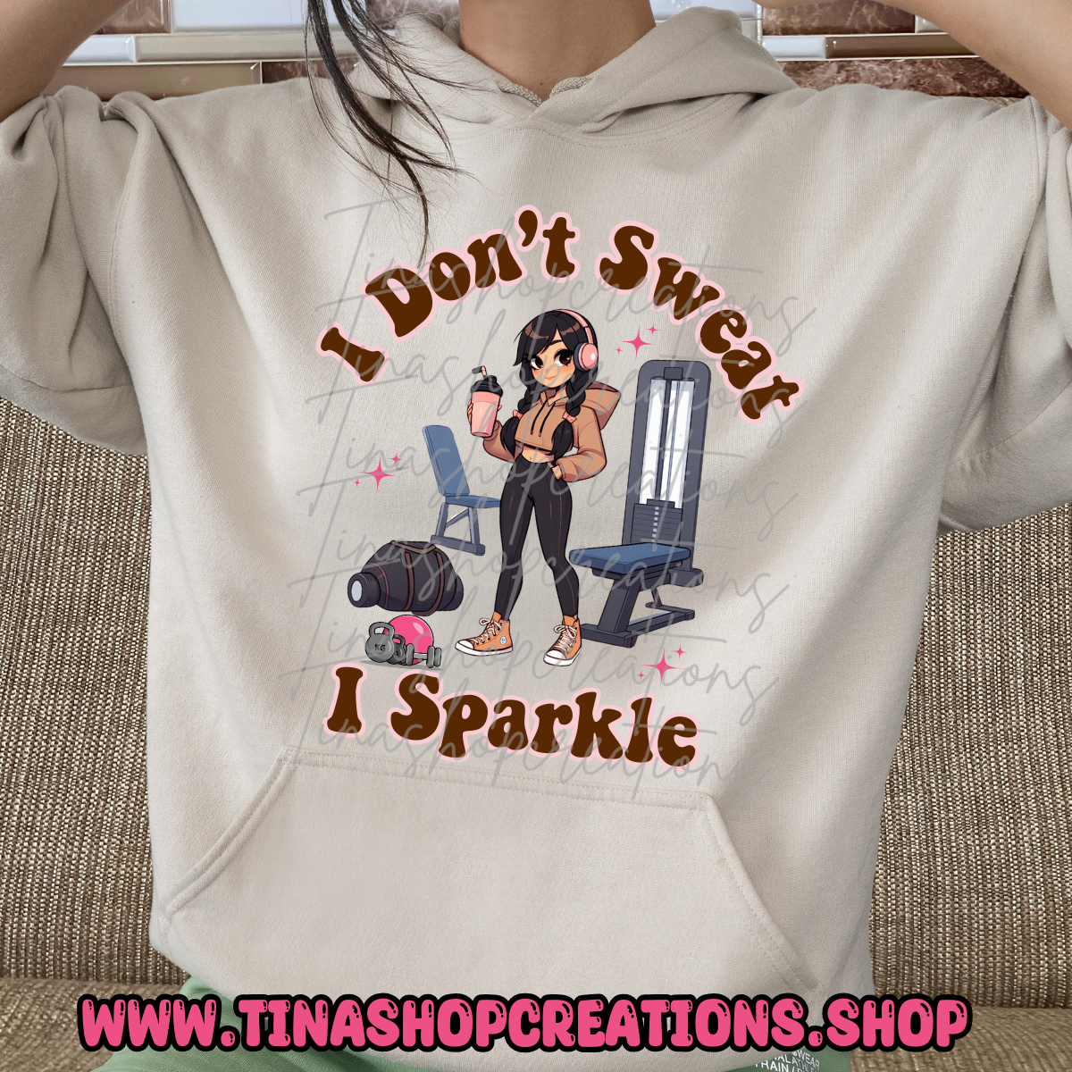 Camiseta de entrenamiento divertida con texto en inglés "I Don't Sweat I Sparkle-Funny"