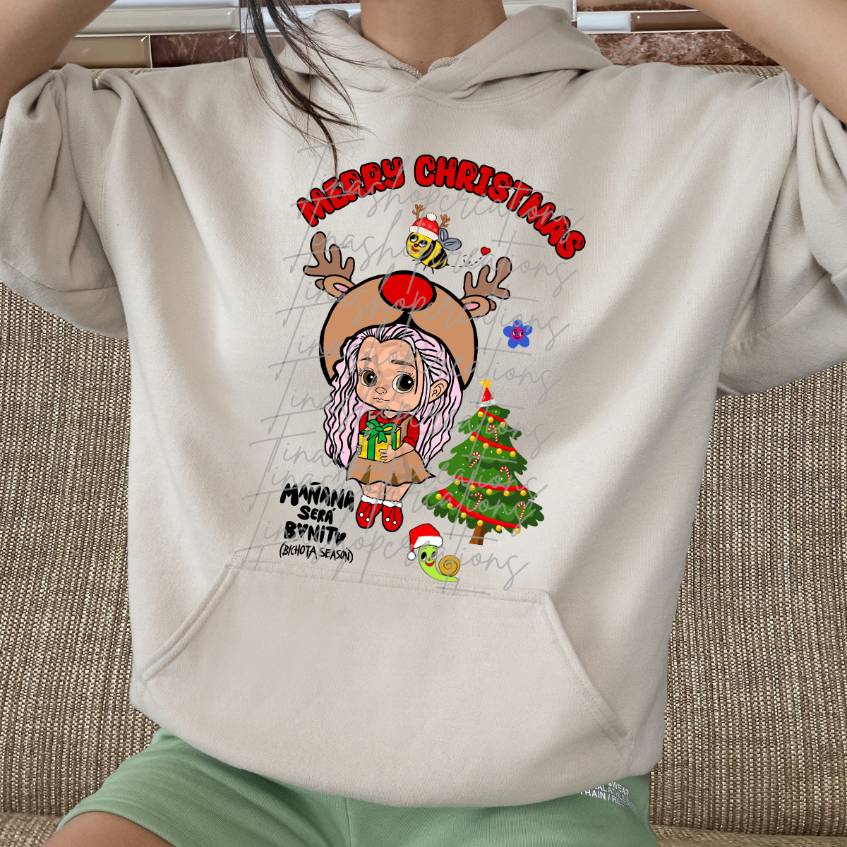 Merry Christmas Apparel - Inspirado en el álbum Mañana Será Bonito de Karol G - Camiseta navideña, sudadera, sudadera con capucha