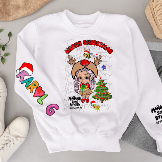 Merry Christmas Apparel - Inspirado en el álbum Mañana Será Bonito de Karol G - Camiseta navideña, sudadera, sudadera con capucha