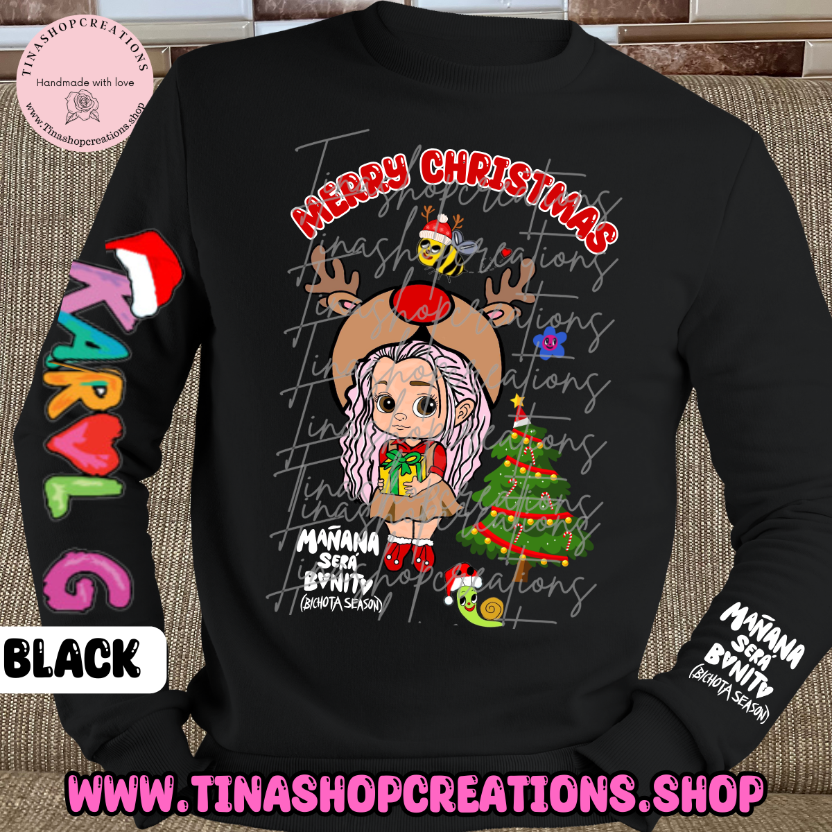 Merry Christmas Apparel - Inspirado en el álbum Mañana Será Bonito de Karol G - Camiseta navideña, sudadera, sudadera con capucha