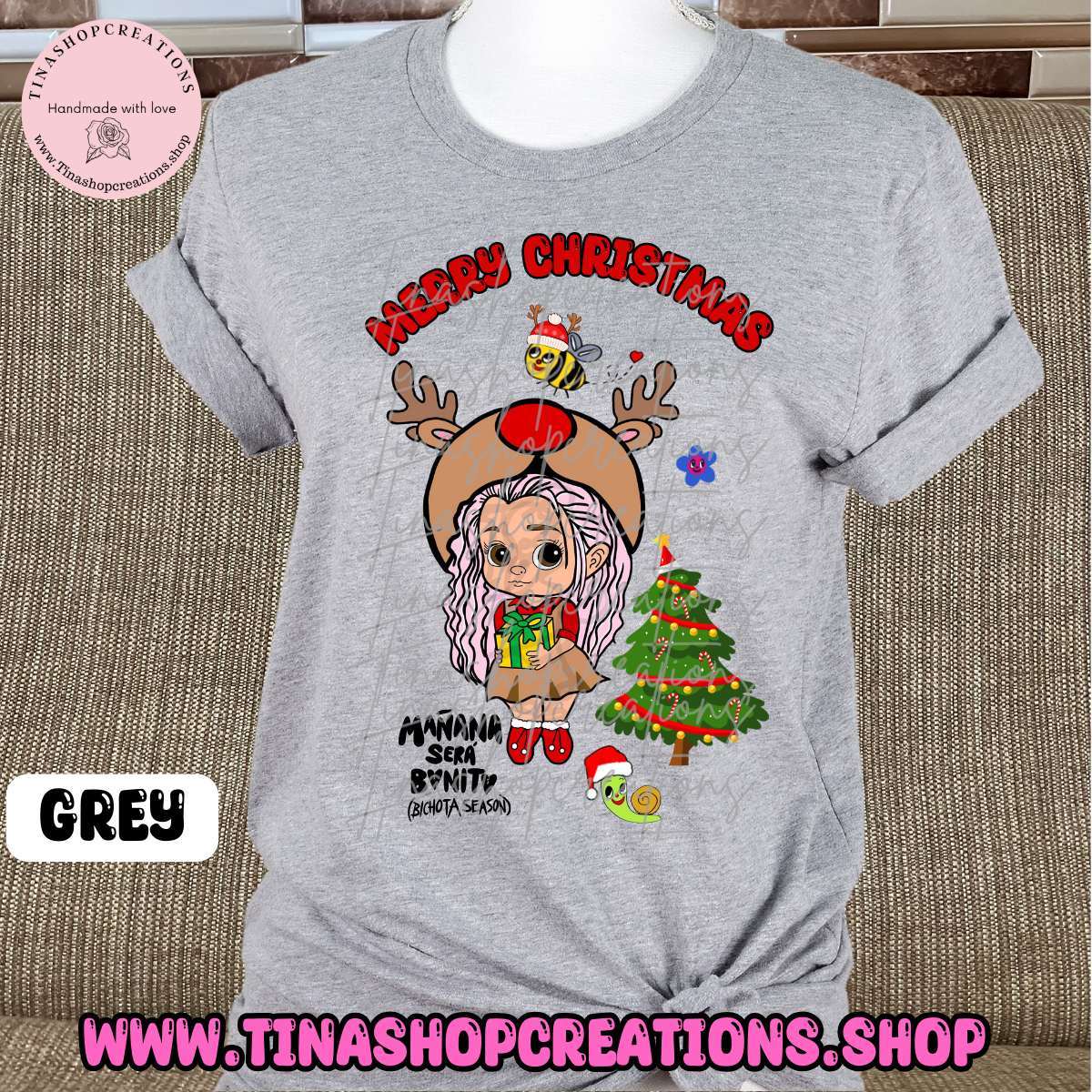 Merry Christmas Apparel - Inspirado en el álbum Mañana Será Bonito de Karol G - Camiseta navideña, sudadera, sudadera con capucha