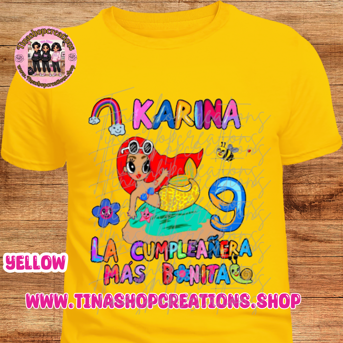 Camisa de cumpleaños de Sirenita inspirada en Karol G