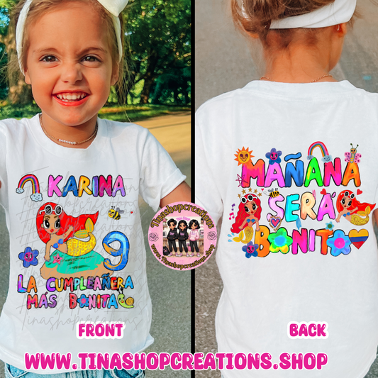 Camisa de cumpleaños de Sirenita inspirada en Karol G