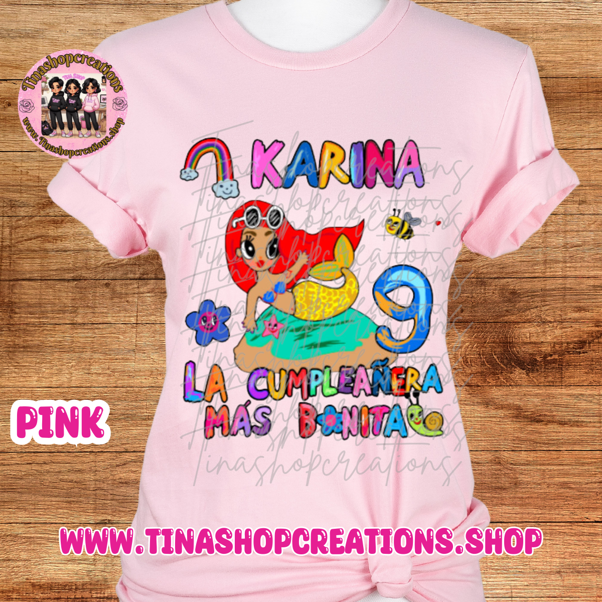 Camisa de cumpleaños de Sirenita inspirada en Karol G