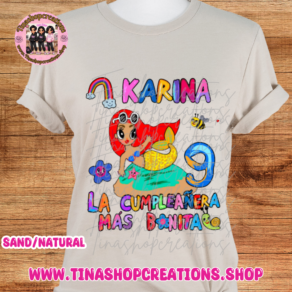 Camisa de cumpleaños de Sirenita inspirada en Karol G