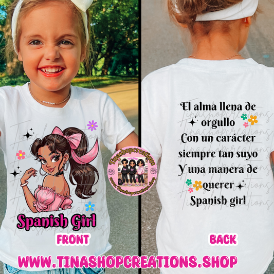 Camisa de empoderamiento para latinas -Camiseta de niña española