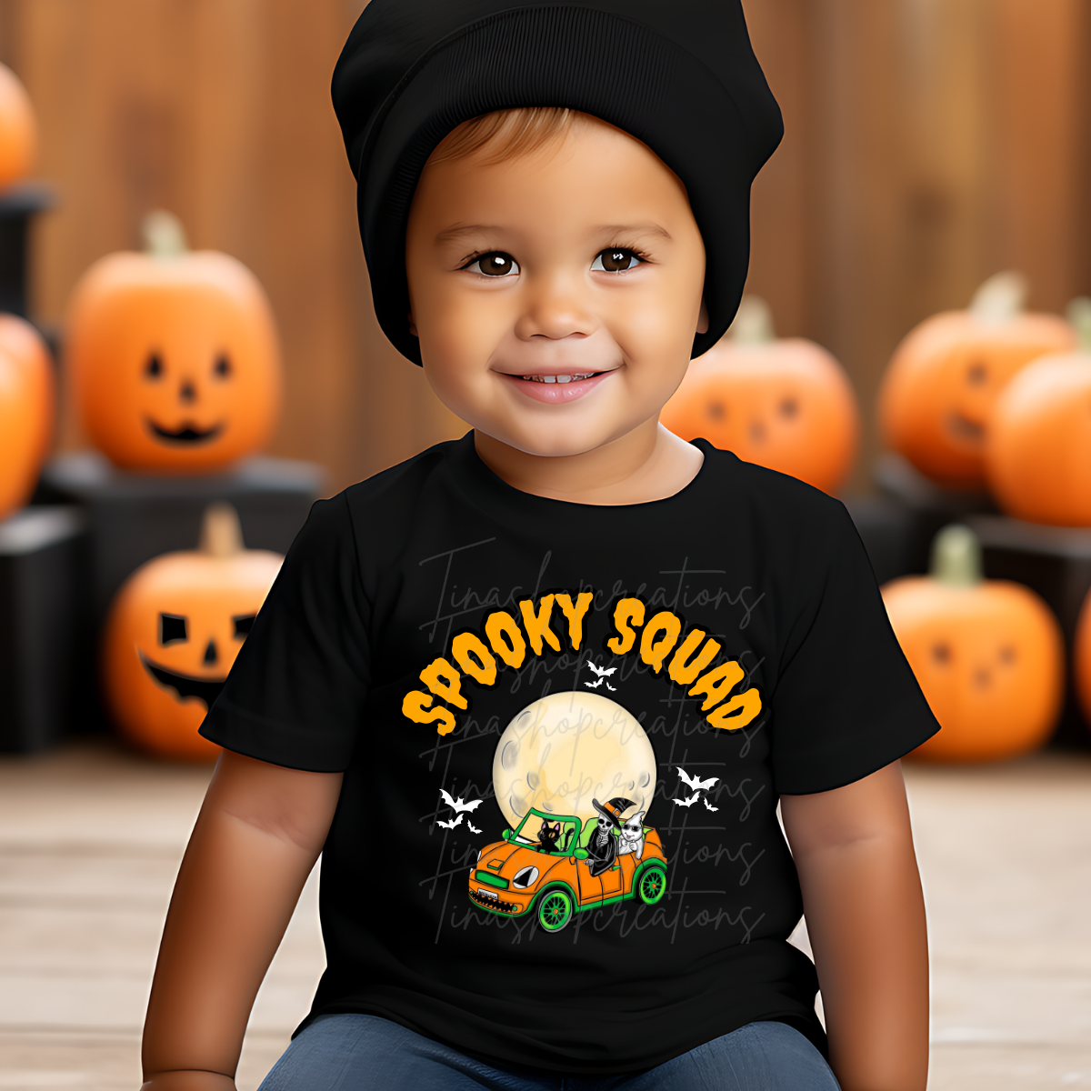 Personalized Spooky Squad Onesie/Tshirt: Halloween Car Ride under Full ...